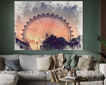 Stadtkunst London Eye #London von JBJart Justyna Jaszke