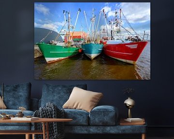 Fishing ships in the port of Zoutkamp by Sjoerd van der Wal Photography