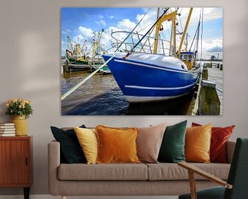 Bateaux de pêche dans le port de Zoutkamp sur Sjoerd van der Wal Photographie