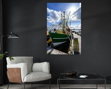 Vissersschepen in de haven van Zoutkamp van Sjoerd van der Wal Fotografie