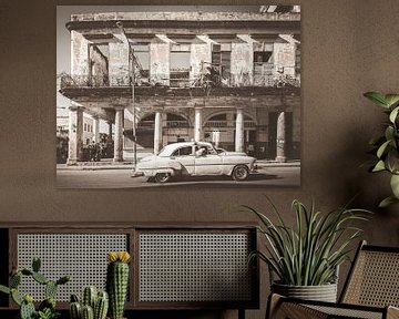 classic american car in Havana Cuba by Emily Van Den Broucke