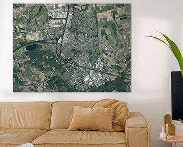 Aerial photo of Oosterhout by Maps Are Art