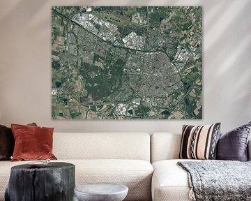 Luchtfoto van Tilburg van Maps Are Art