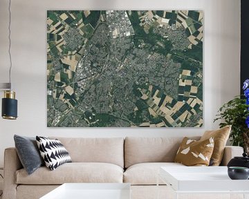 Luchtfoto van Sittard van Maps Are Art