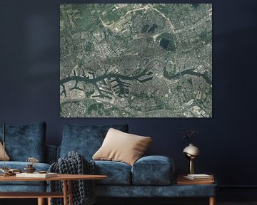 Luftaufnahme von Rotterdam von Maps Are Art