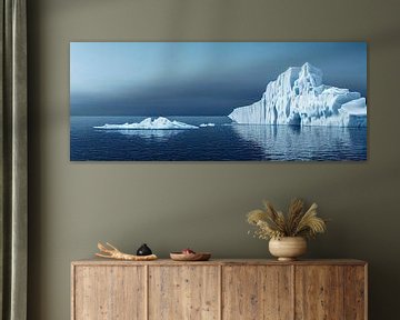 Panorama iceberg en Antarctique Illustration sur Animaflora PicsStock