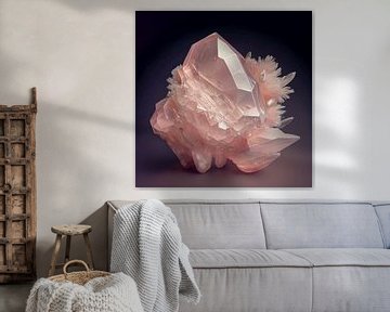 Portret van een bergkristal Edelsteenillustratie van Animaflora PicsStock
