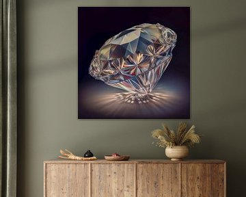 Portret van een diamant Edelsteen Illustratie van Animaflora PicsStock