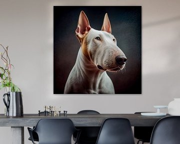 Portrait of a Bull Terrier Illustration by Animaflora PicsStock