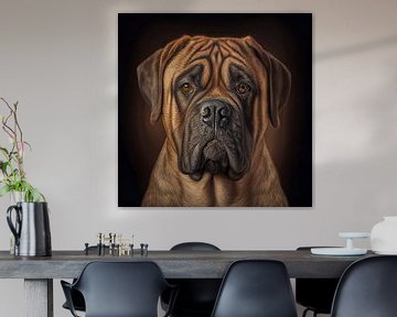 Portrait d'un Bullmastiff Illustration sur Animaflora PicsStock