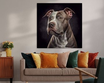 Portrait d'un Staffordshire Terrier Illustration sur Animaflora PicsStock