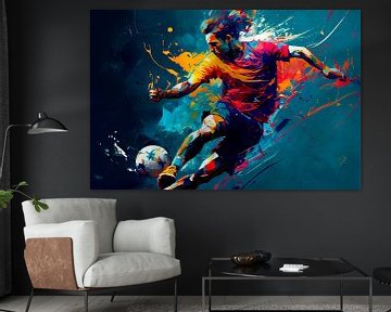 Peinture impressionniste d'un footballeur. Partie 1 sur Maarten Knops