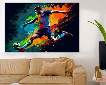 Impressionistisches Gemälde eines Fußballers. Teil 2 von Maarten Knops