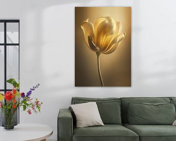Bijzondere Tulp in zacht licht. van Anne Loos