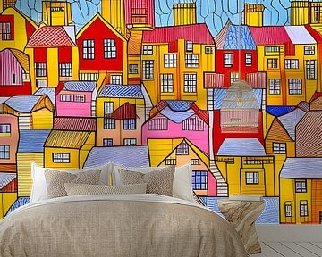 La ville en couleur sur Lily van Riemsdijk - Art Prints with Color