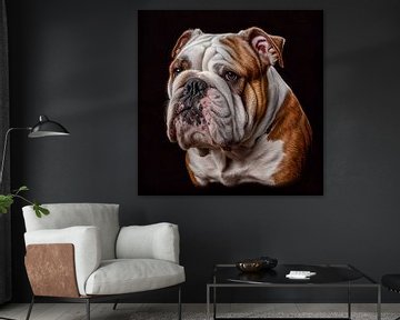 Portrait einer Englischen Bulldogge Illustration von Animaflora PicsStock