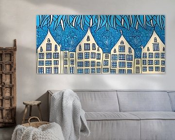 Delfts Blauw van Lily van Riemsdijk - Art Prints with Color
