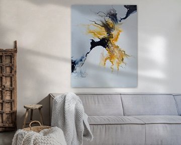 Elegant - Abstract schilderij van acrylverf op canvas van Hannie Kassenaar