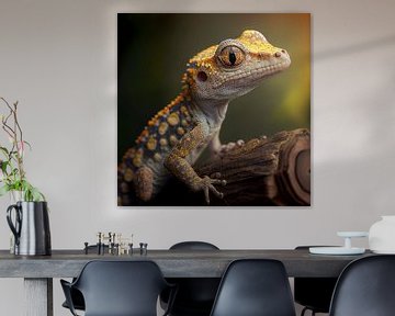 Portrait d'un reptile gecko Illustration sur Animaflora PicsStock