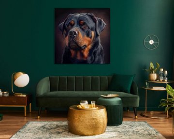 Portrait eines Rottweiler Illustration von Animaflora PicsStock