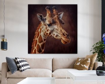 Portret van een giraffe Illustratie van Animaflora PicsStock