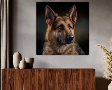 Portrait eines Deutschen Schäferhund Illustration von Animaflora PicsStock