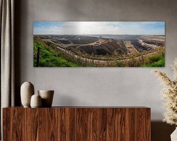 Panorama de la mine de lignite à ciel ouvert de Garzweiler, Allemagne sur Gerwin Schadl