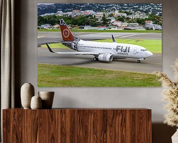 Fiji Airways Boeing 737-700 bij Wellington Airport. van Jaap van den Berg