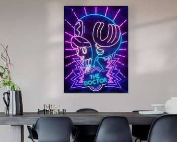 The Doctor Neon Art by Vectorheroes