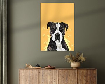 Pop Art Hondenportret van Vectorheroes