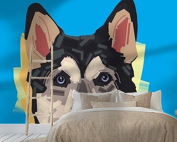 Pop-art illustratie van Schattige Hond van Vectorheroes
