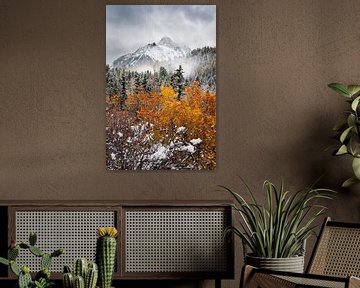 Le Mont Sneffels dans les Rocheuses du Colorado Tempête de neige d'automne sur Daniel Forster