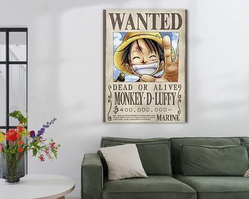 Monkey D. Luffy pirates of One Piece manga series by veronic salton