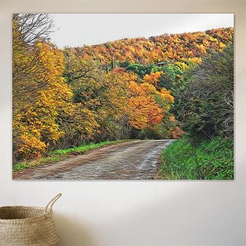 Op de weg in december Umbrië