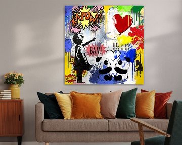 Motiv Girl with Balloon - Banksy Hommage - KAPOW