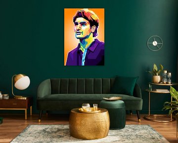 Roger Federer  pop art sur andrean