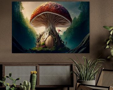 Een paddenstoel in een sprookjeswereld van Max Steinwald