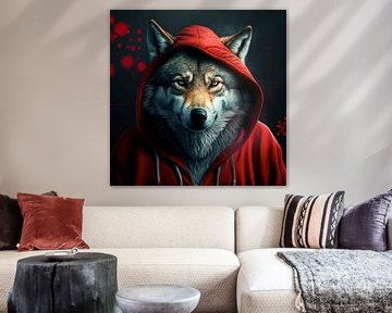 Wolf met een rood kapje van Carla van Zomeren