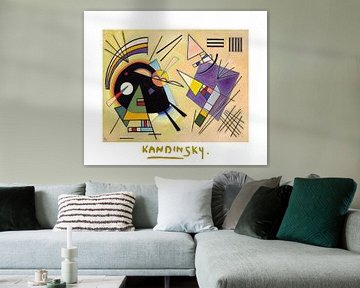 Zwart en Violet van Wassily Kandinsky van Peter Balan