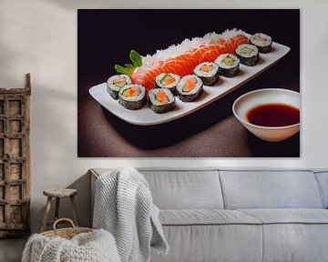 3d render Sushi plaat Illustratie van Animaflora PicsStock