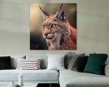 Portrait d'un lynx d'Eurasie Illustration sur Animaflora PicsStock