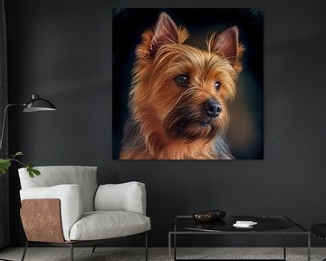 Portrait d'un Yorkshire Terrier Illustration sur Animaflora PicsStock