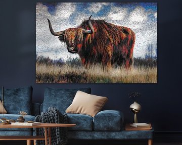 Scottish Highland Cattle, Hooglanders of Kyloe | Van Gogh Art van Peter Balan