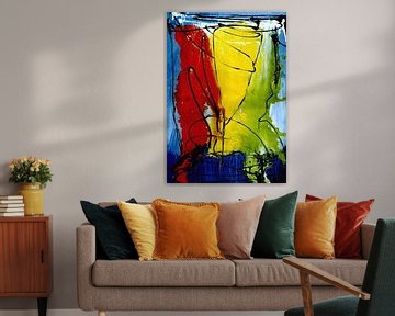 abstrakte Malerei  Sektlaune aus der Serie Power of Colors