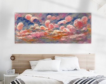 Panorama de nuages roses sur Whale & Sons