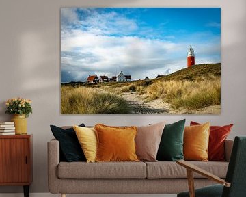 the lighthouse of the island texel in holland