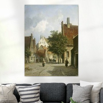 A Amsterdam street scene - Adrianus Eversen