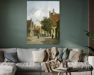 A Amsterdam street scene - Adrianus Eversen
