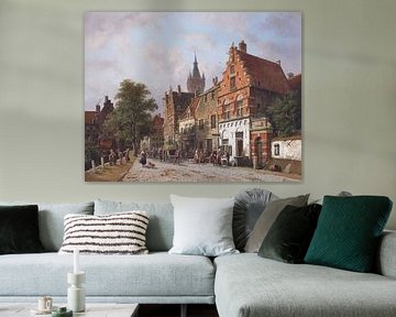 A View In Delft - Adrianus Eversen