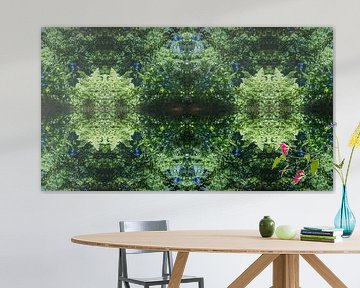 Gespiegelte Farnblätter, Wasser und Symmetrie 1